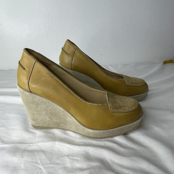 A.P.C. Shoes - A.P.C. Shoes Womens Size 8 Beige 41 Wedge Loafers Suede Leather Rue Madame Paris